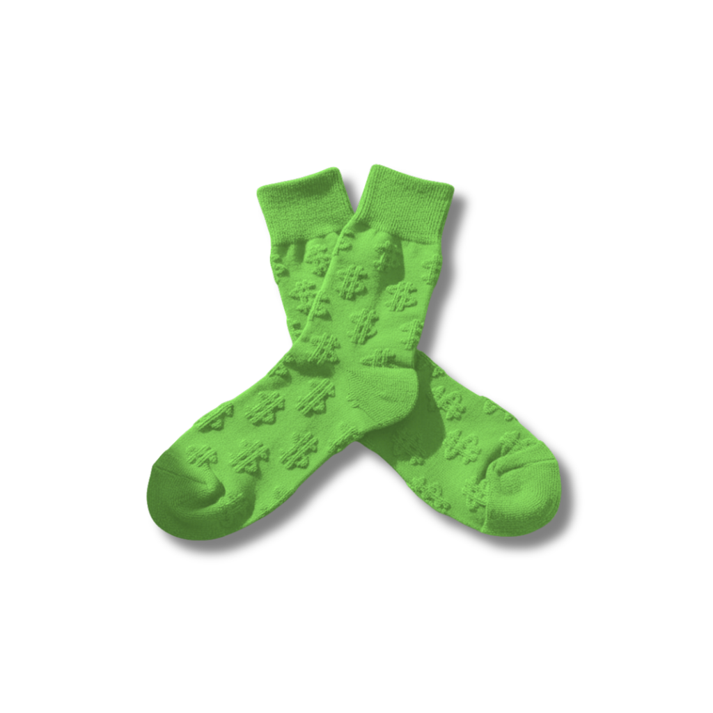 LIME GREEN MONEY SOCKS