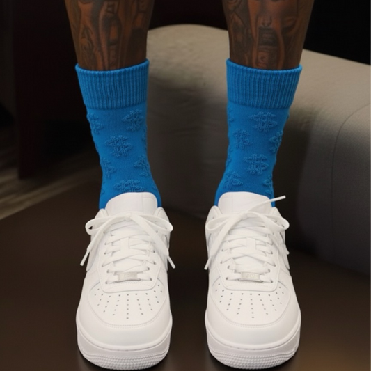 Sky Blue Money Socks