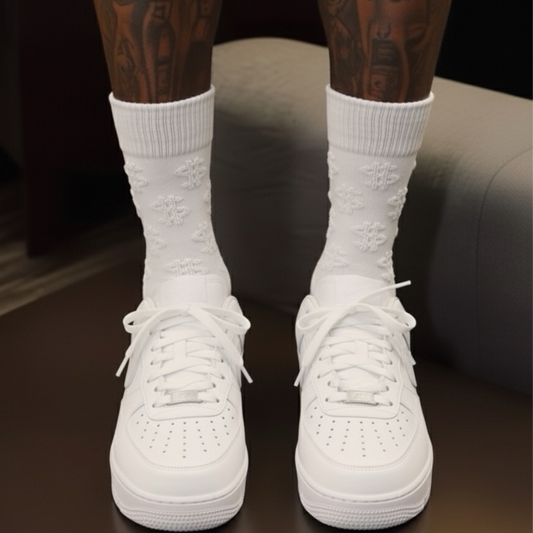 White Money Socks