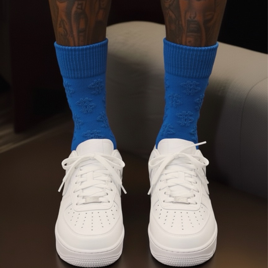 Blue Money Socks