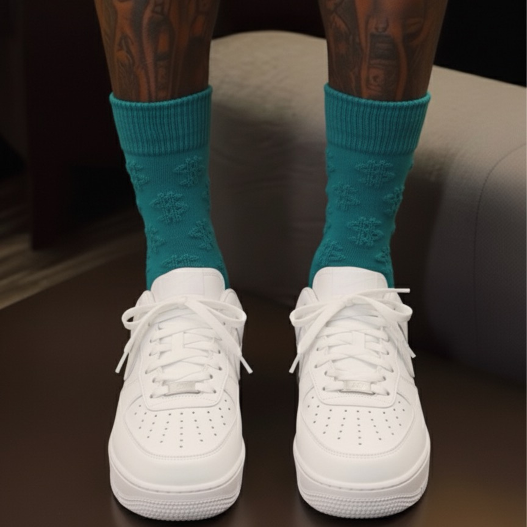 TEAL MONEY SOCKS