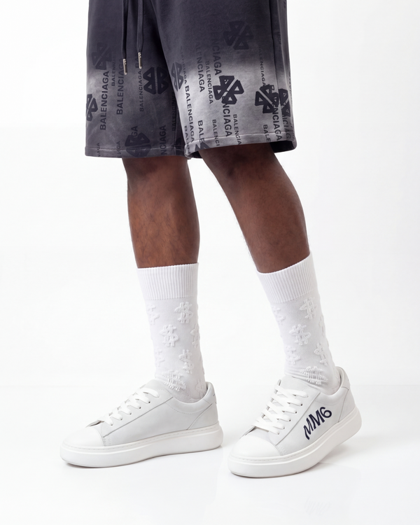 White Money Socks lifestyle