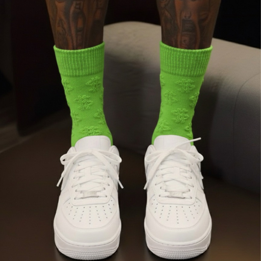 Slime Green Money Socks
