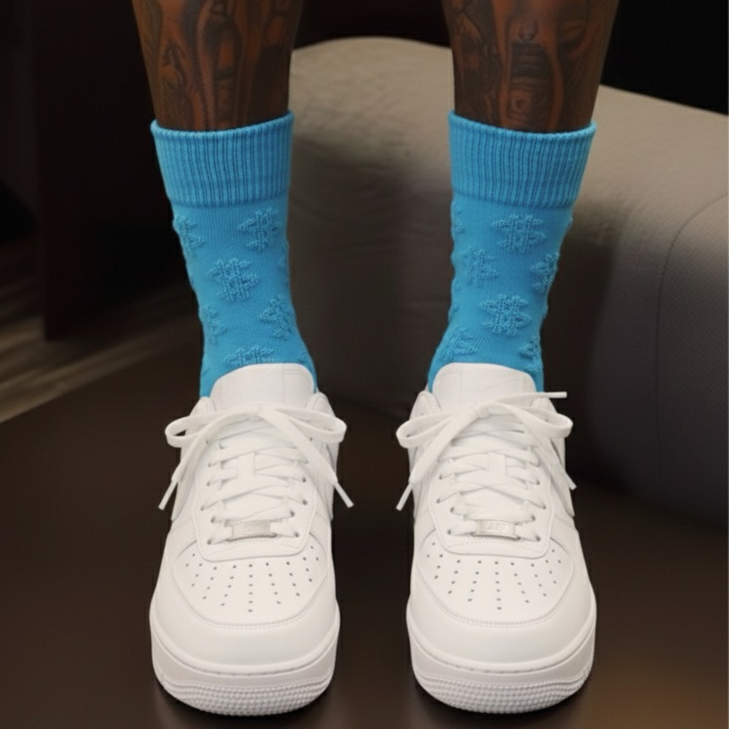 SKY BLUE MONEY SOCKS