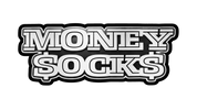 Money Socks logo in bold black and white lettering